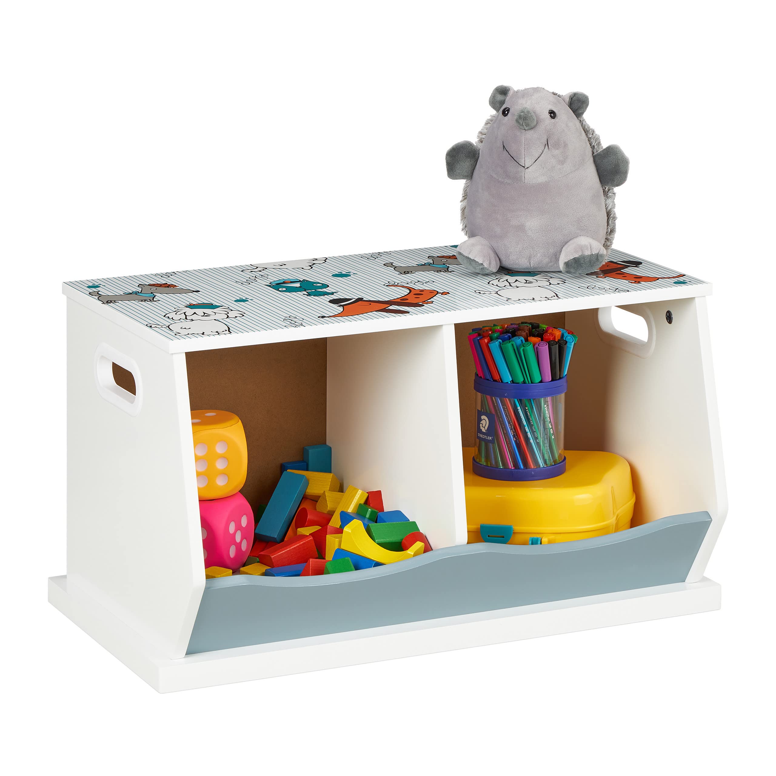 Relaxdays Kids Shelving Unit in a child's room with toys