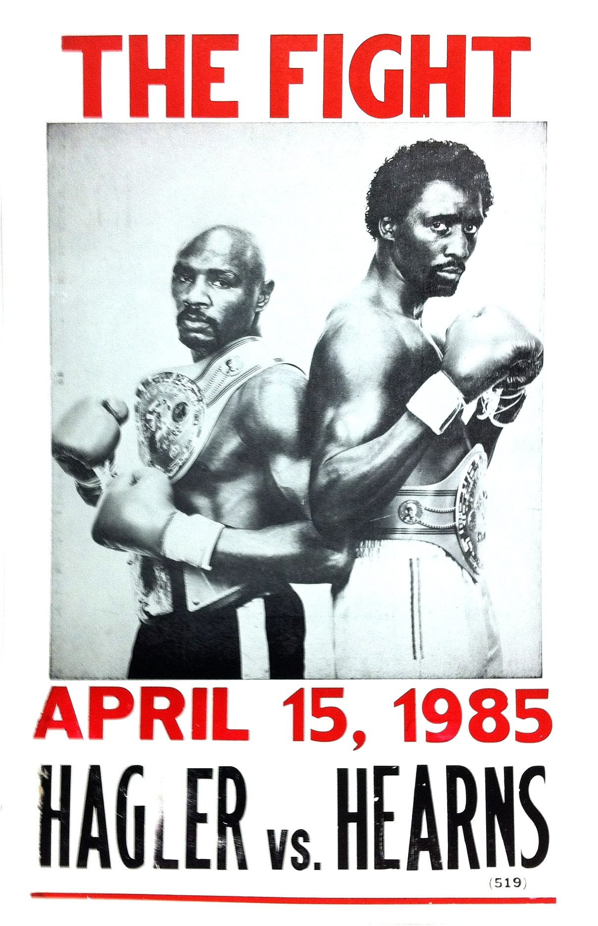 Hagler vs Hearns Fight 14" x 22" Vintage Style Poster