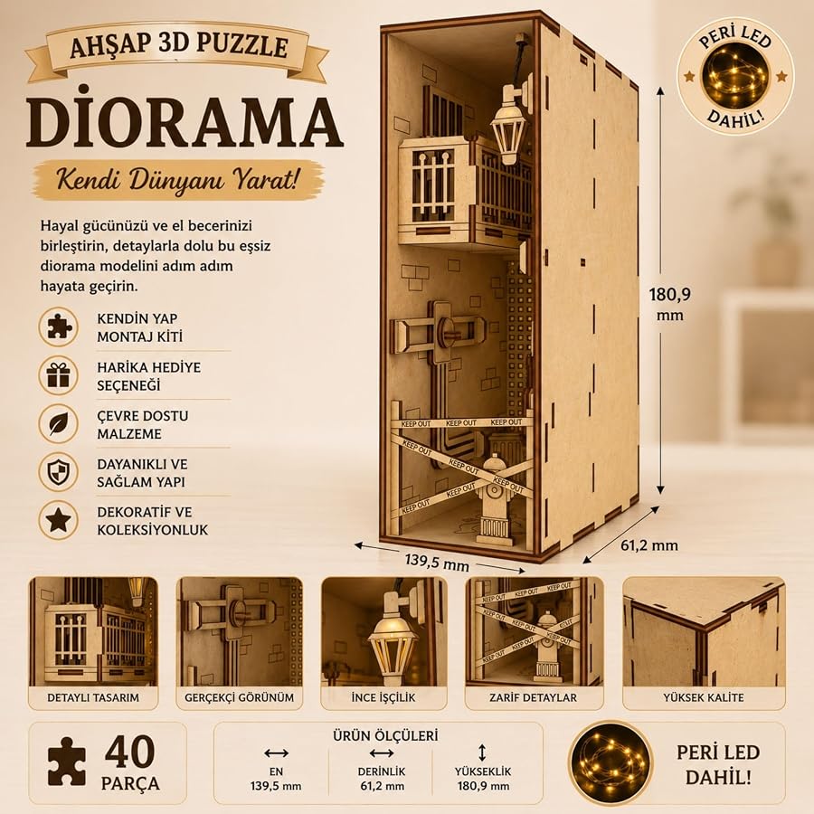 AlgWoodDesign Diorama Ahşap Maket