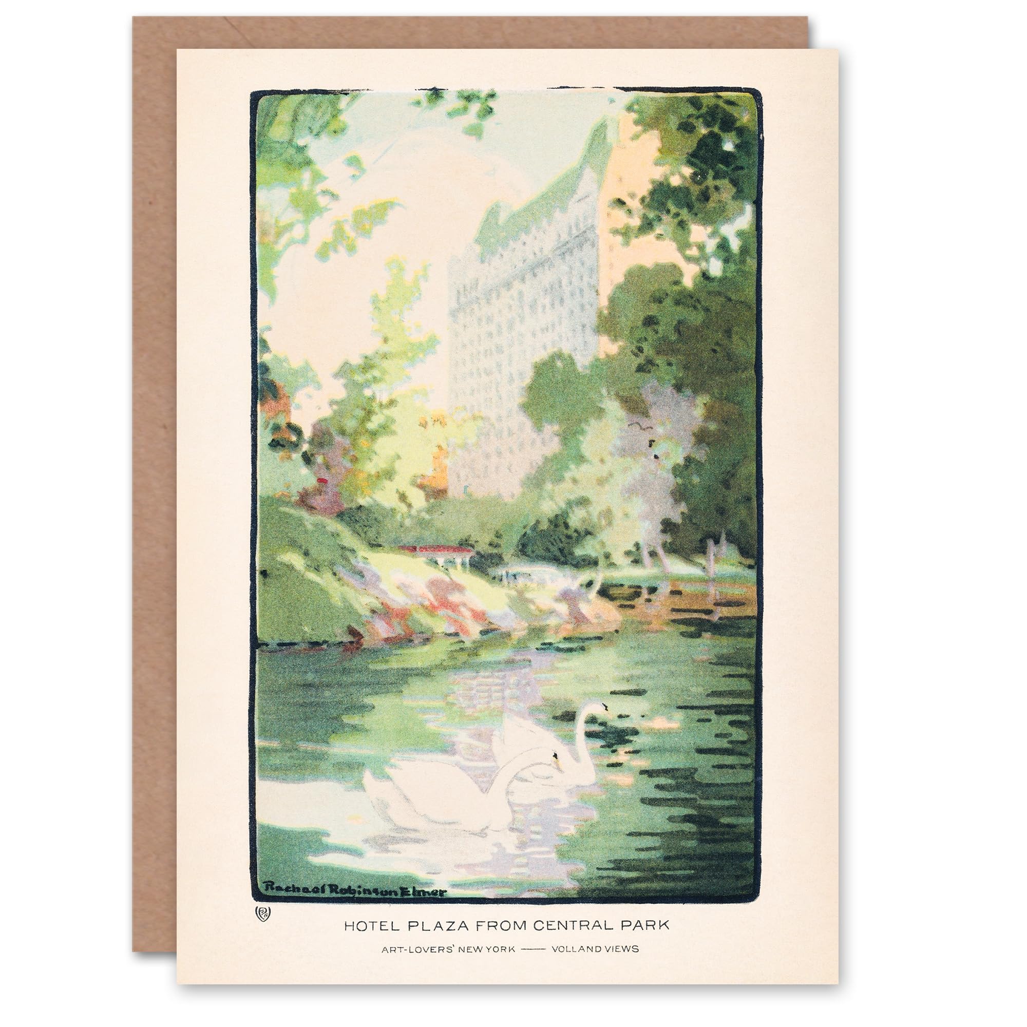 Artery8 Rachael R Elmer Art Card Hotel Plaza from Central Park