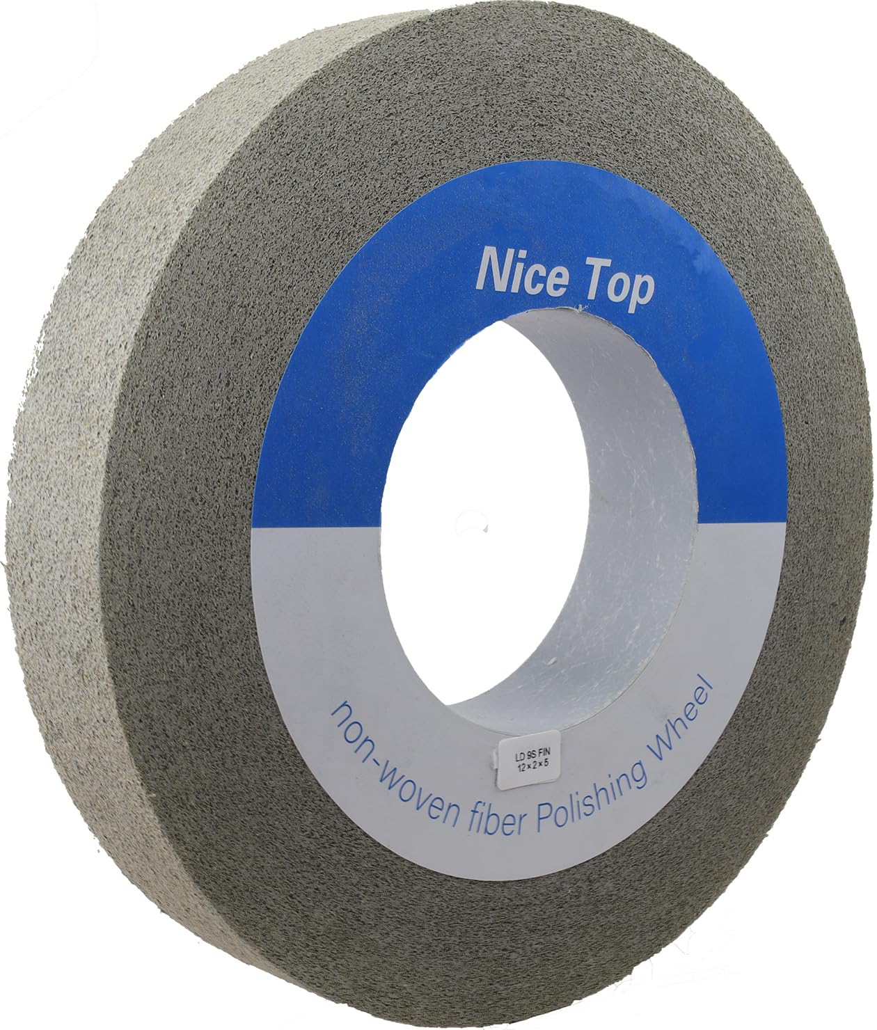 LD Deburring Convolute Wheel 12 Inch X 2 Inch X 5 Inch 9S Fine Grit, Silicon Carbide, Non Woven Fiber Polishing Wheel, Metal Finishing, Pack of 1