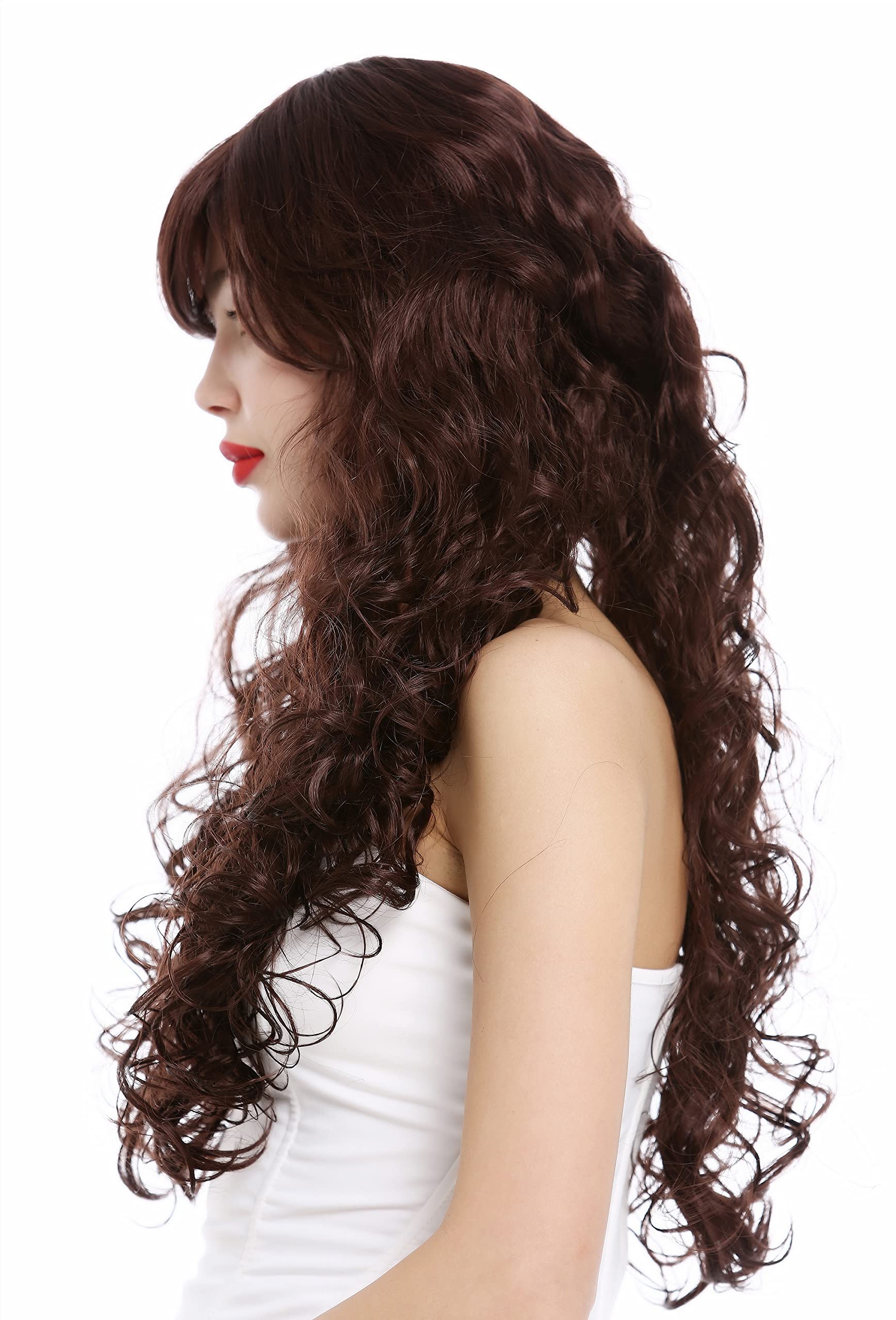 WIG ME UP - VK-36-33 Lady wig very long voluminous curled curls mahogany dark auburn, dark auburn (33) - Image 2