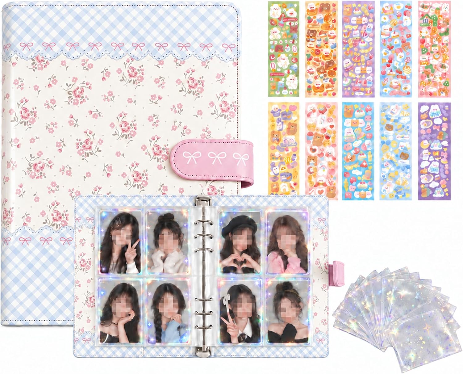 A5 Kpop Card Binder, PU Leather Photocard Holder with 25 Pocket Pages