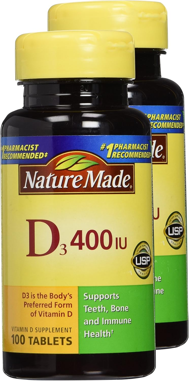 Nature Made Vitamin D3 400 I.u., 100 Count (Pack of 2)