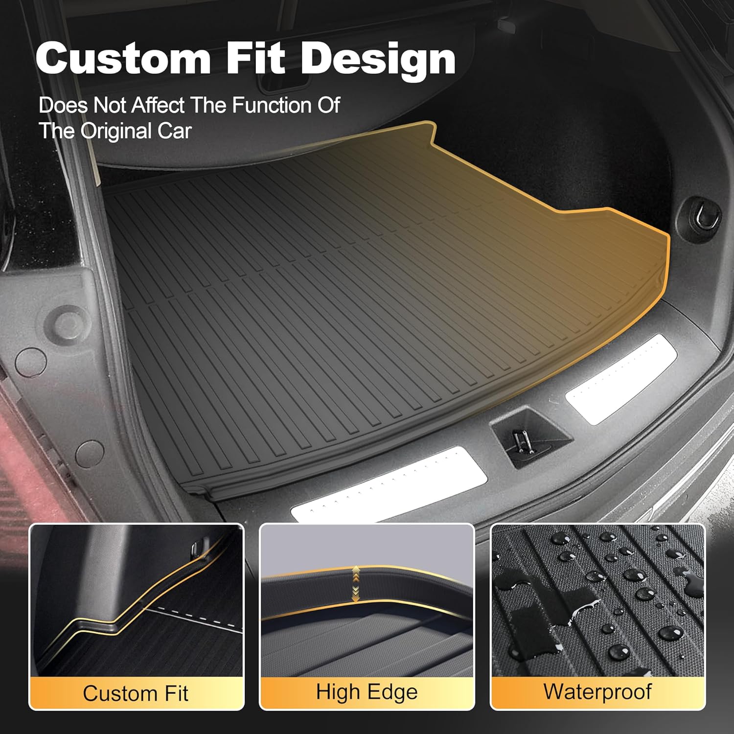 Cargo Mat fit for Cadillac XT5 2017-2025 2026: Custom Fit All Weather TPE Heavy Duty Cargo Liner 2026 XT5 Accessories