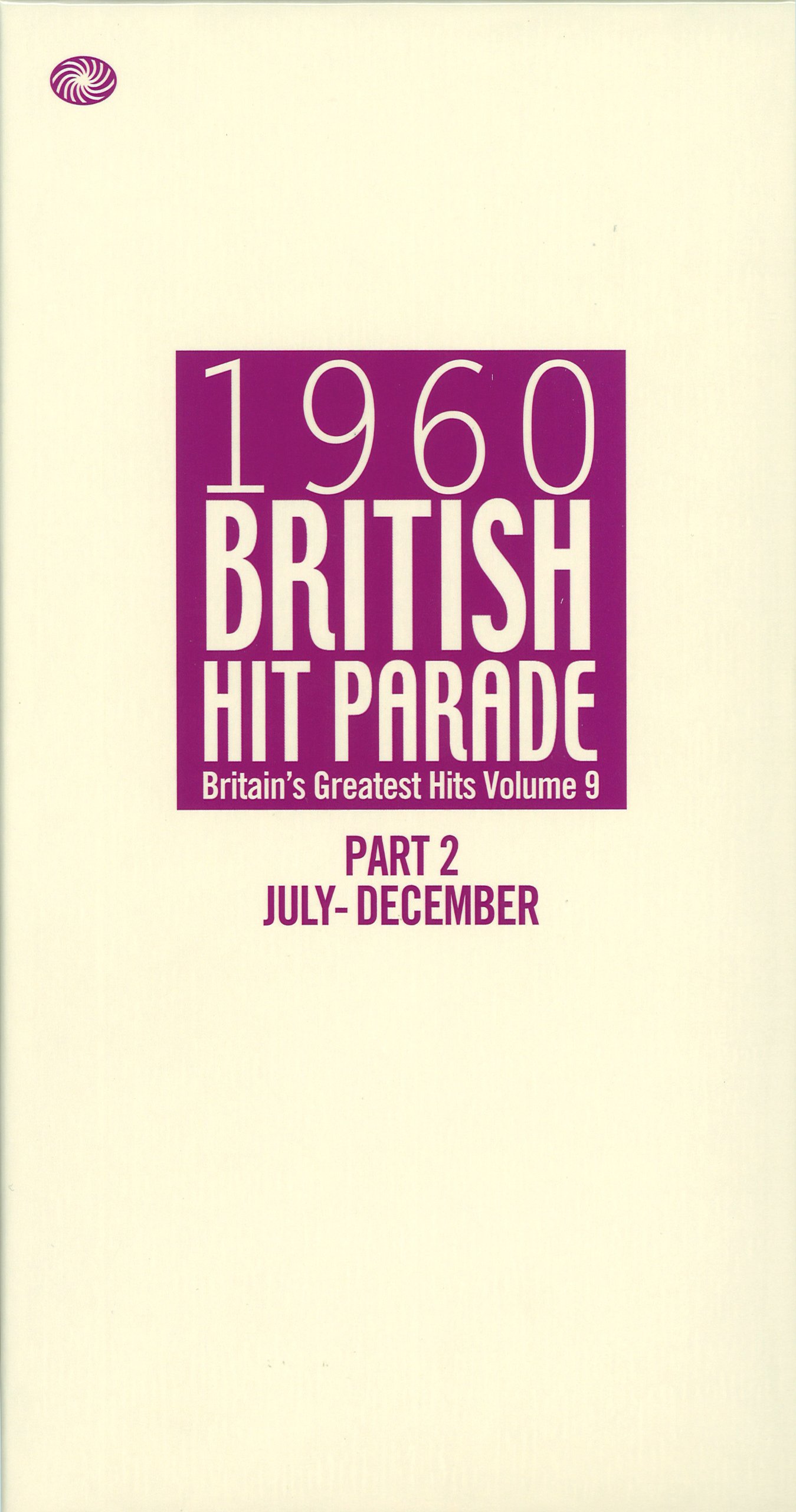 Box-1960 British Hit Parade Part 2 July December: Box-1960 British