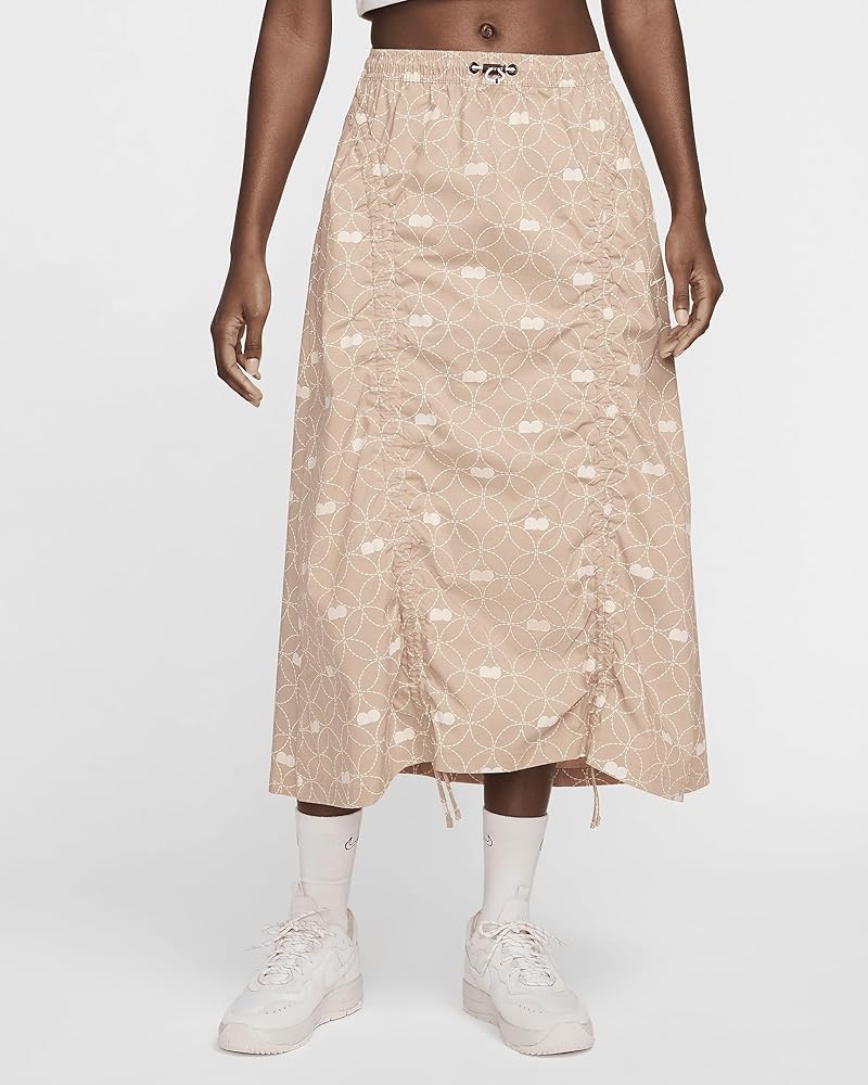 うめ Nike Women's Naomi Osaka High-Waisted Woven Loose Fit Skirt, Hemp
