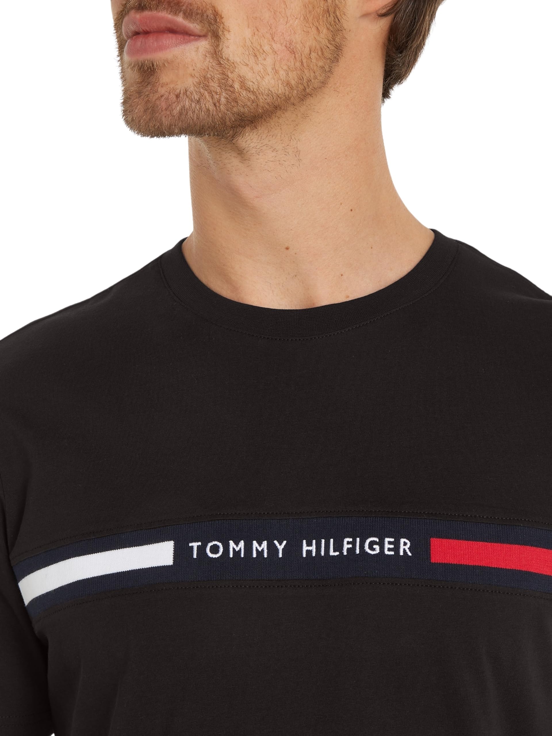 Tommy Hilfiger Camiseta de Manga Corta Hombre con Cuello Redondo