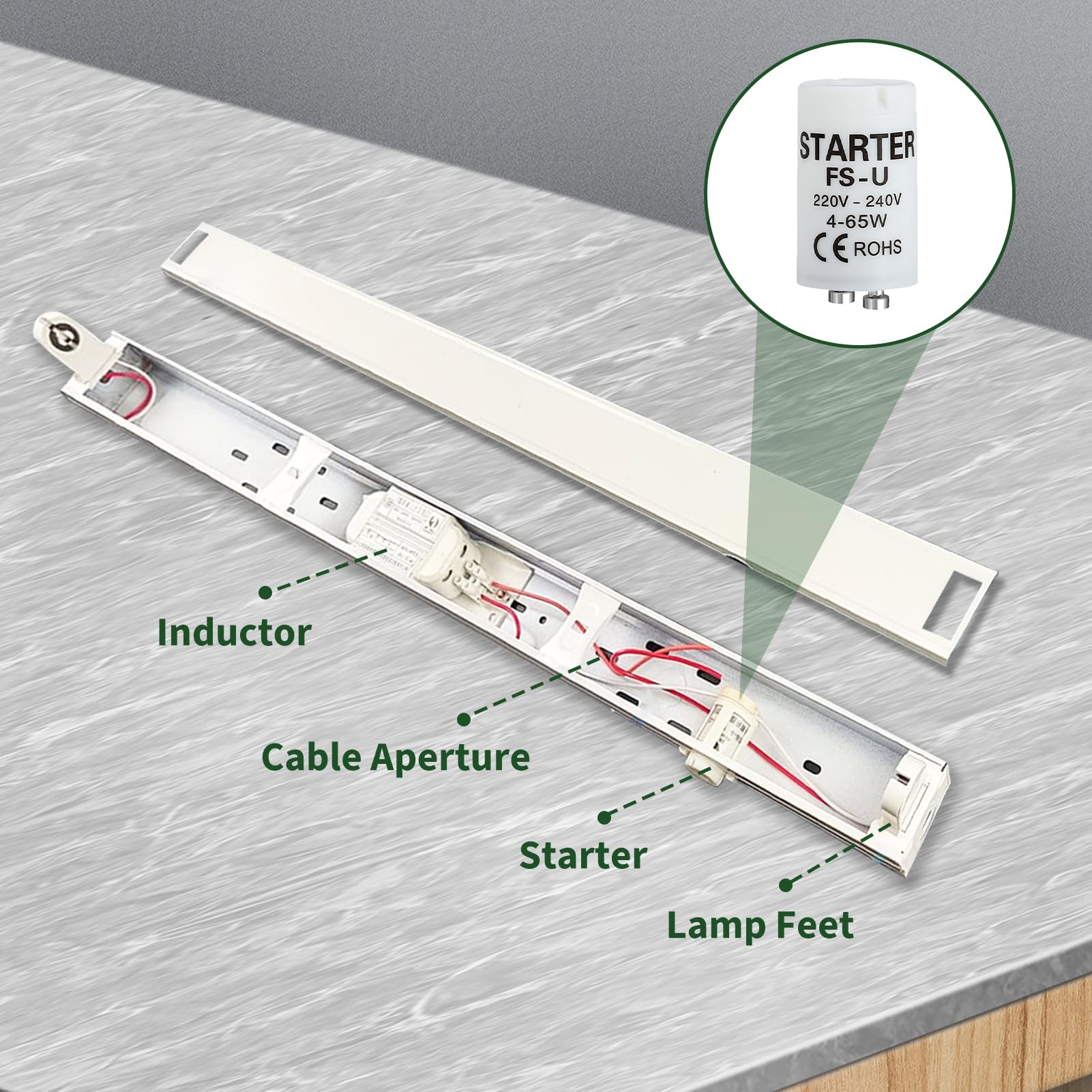 Starter Per Neon 4-65W - Pack Da 6 Pezzi Universali, 220-240V, Senza Piombo, Accensione Rapida - Foto 9