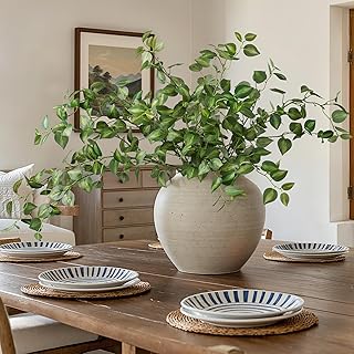 HyeFlora 5PCS Artificial Eucalyptus Leaves Stem Plants for Spring Decor,...
