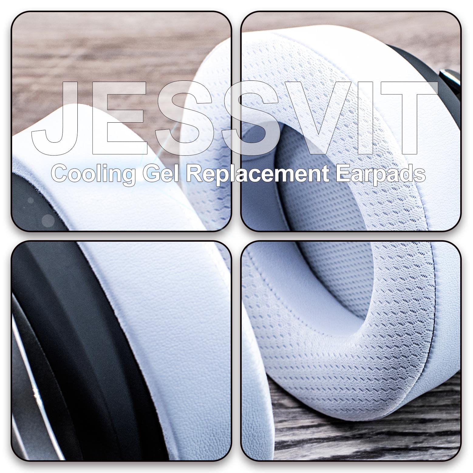 Virtuoso XT Kühlgel-Ohrpolster für Virtuoso RGB Wireless, SE & XT Headsets – vergrößertes Innenloch (weiß)