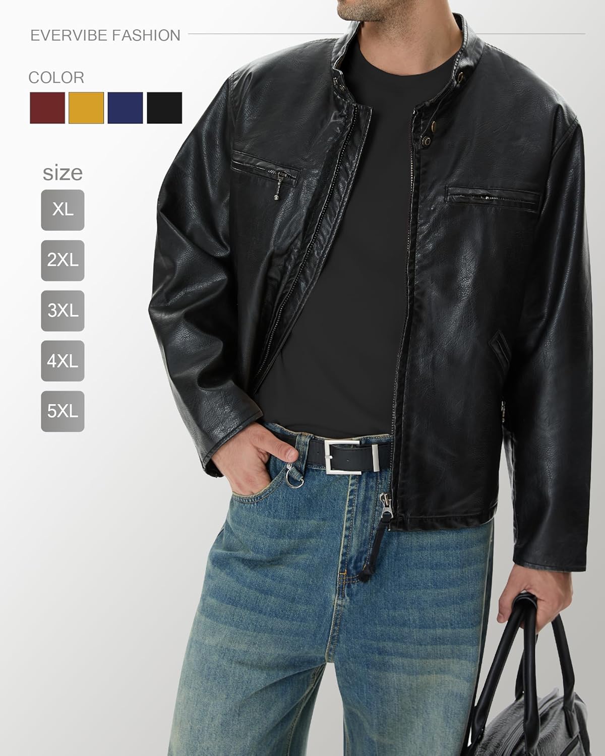 4 Pack Mens Big and Tall Thermal Shirts Fleece Lined Long Sleeve Loose Fit Undershirts Crewneck Casual Plus Size Top - Image 2