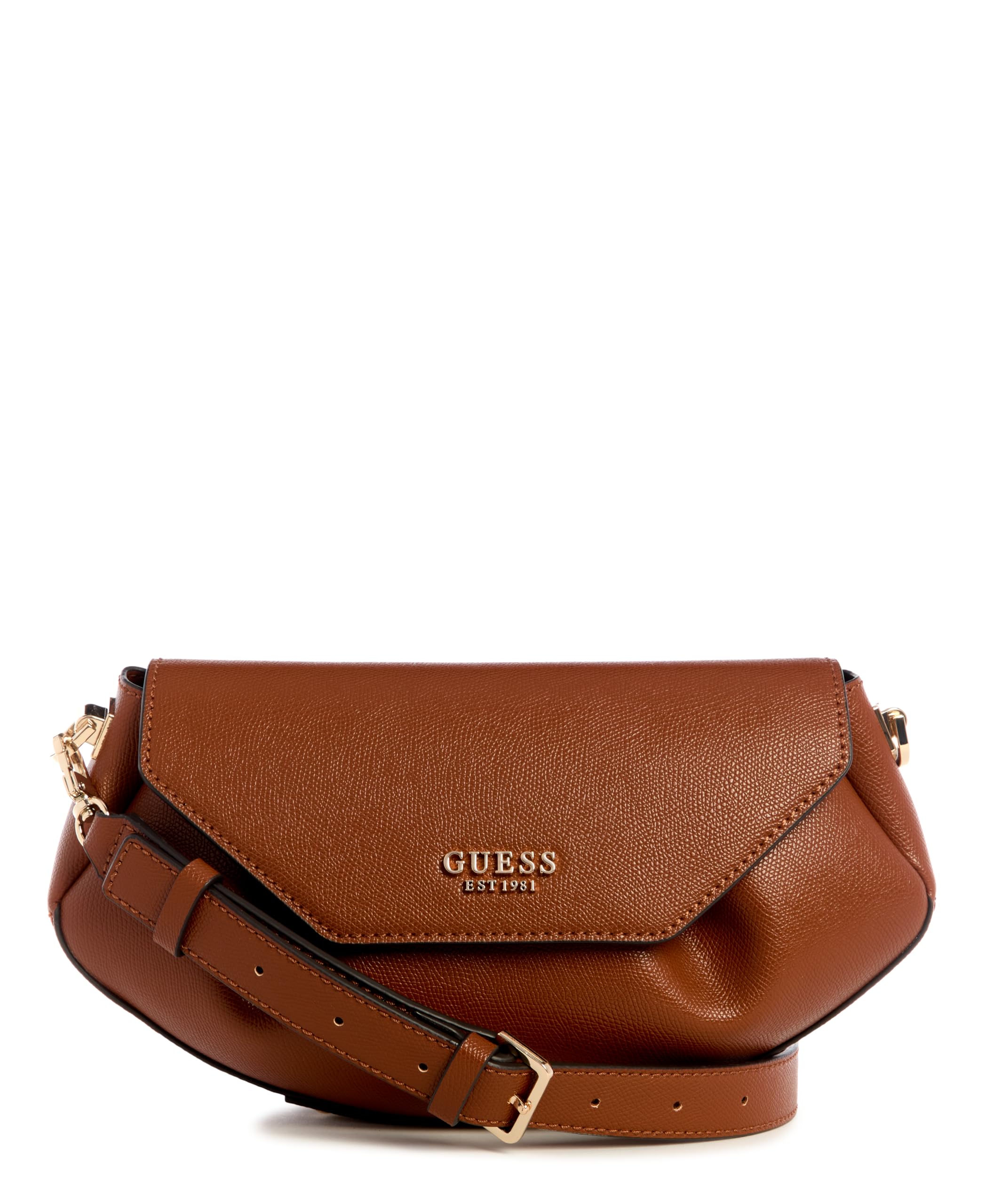 GUESS borsa a tracolla Amorette Flap Crossbody Cognac marrone