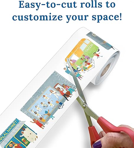 Vista 141 de Carson Dellosa Grow Together - Bordes de madera clara para tablón de anuncios de 65 pies, 1 rollo de ribete natural para pizarra blanca, corcho