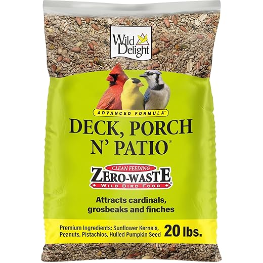 Wild Delight Deck, Porch N' Patio No Waste Bird Food, 20 lb-(374200),Tan