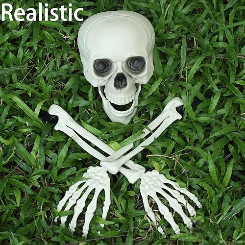 Miniatura 4 de Estacas de esqueleto de decoración de Halloween, 3 piezas de tamaño real, estacas de esqueleto rompedores de tierra para decoración de Halloween,
