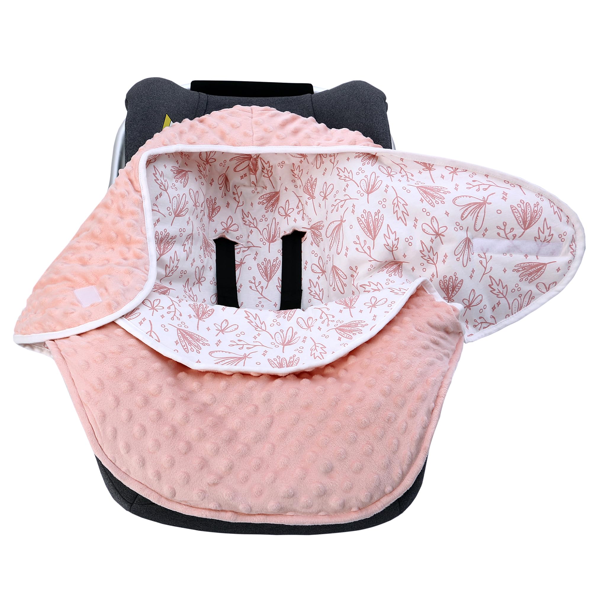 Einschlagdecke Babyschale für Buggy Universal Fußsack Babydecke Baumwolle Baby Pucksack für Kinderwagen Autositz 3-12 Monate (Pflanze M (3-12M))
