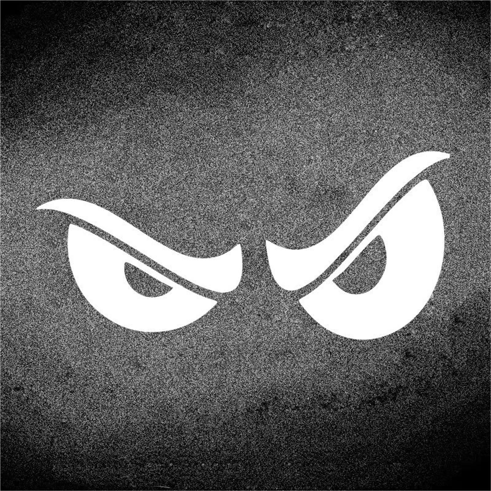 1pc Evil Eyes Sticker Waterproof Decal for Motorcycle Helmet Front Fairing Scooter Car Body Universal Decor
