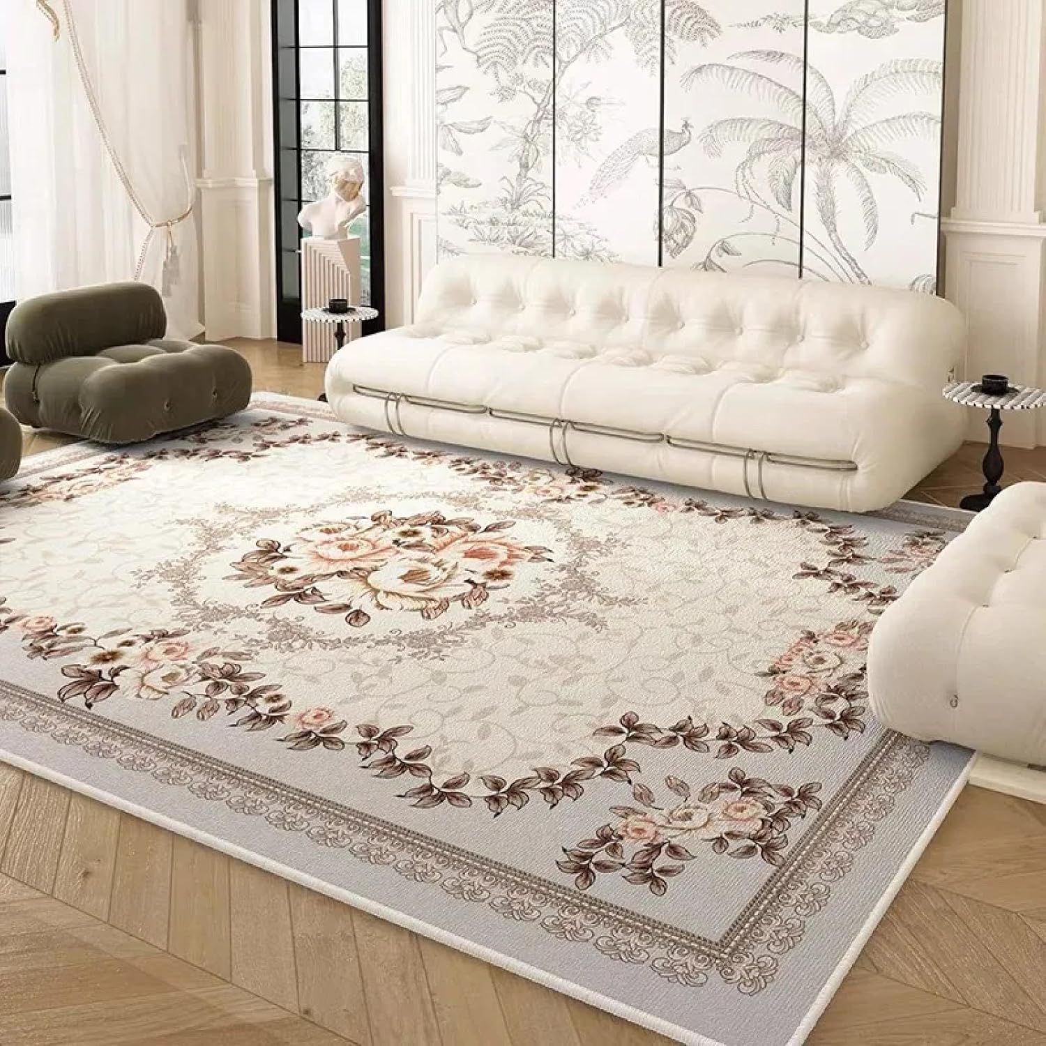 Bohemian Crystal Velvet Carpet Living Room Deluxe Mat Bedroom Bed Blanket Large Area Carpet for Home(1400MMx2000MM/01)