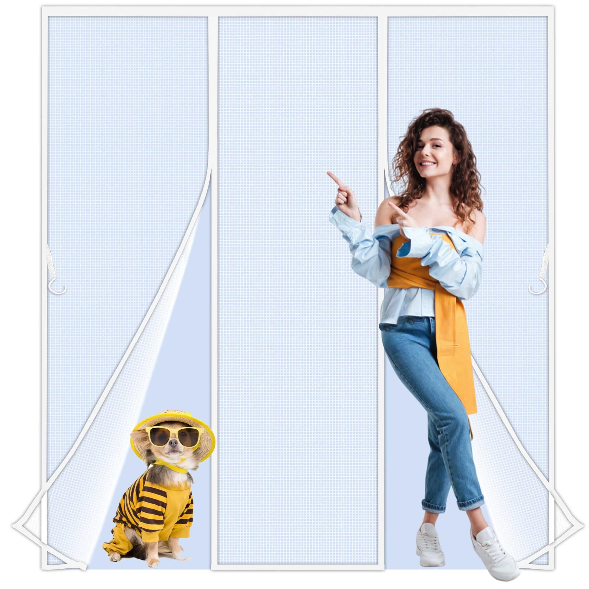 DIKER Fly Screens Doors Nets Patio Curtain Insect Esh For Keeping Out