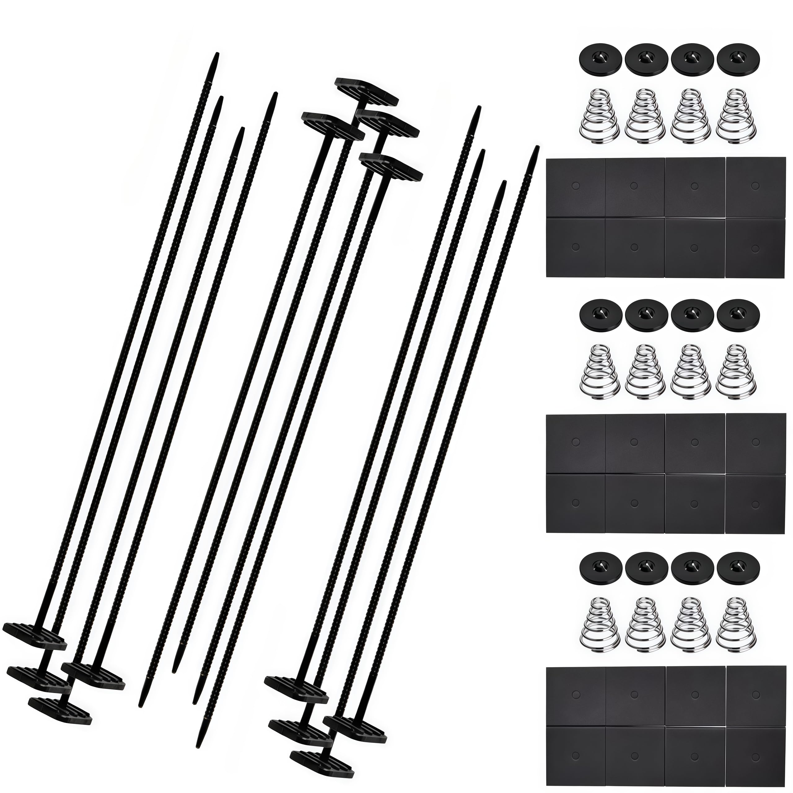 3 Sets Radiator Fan Mounting Kit Electric Cooling Fan Zip Ties Transmission Cooler Mount Kit Snaps Springs Vibration Pads Universal Car Vehicle Fan Installation Kit Gytovvvz