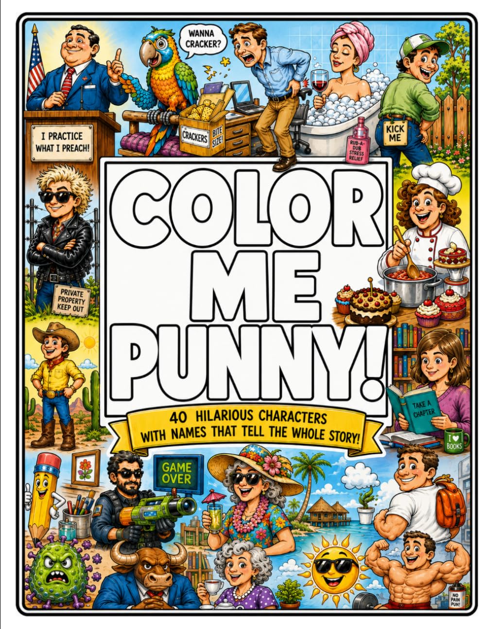 Color Me Punny!: 40 Hilarious Characters with Names That Tell the Whole Story