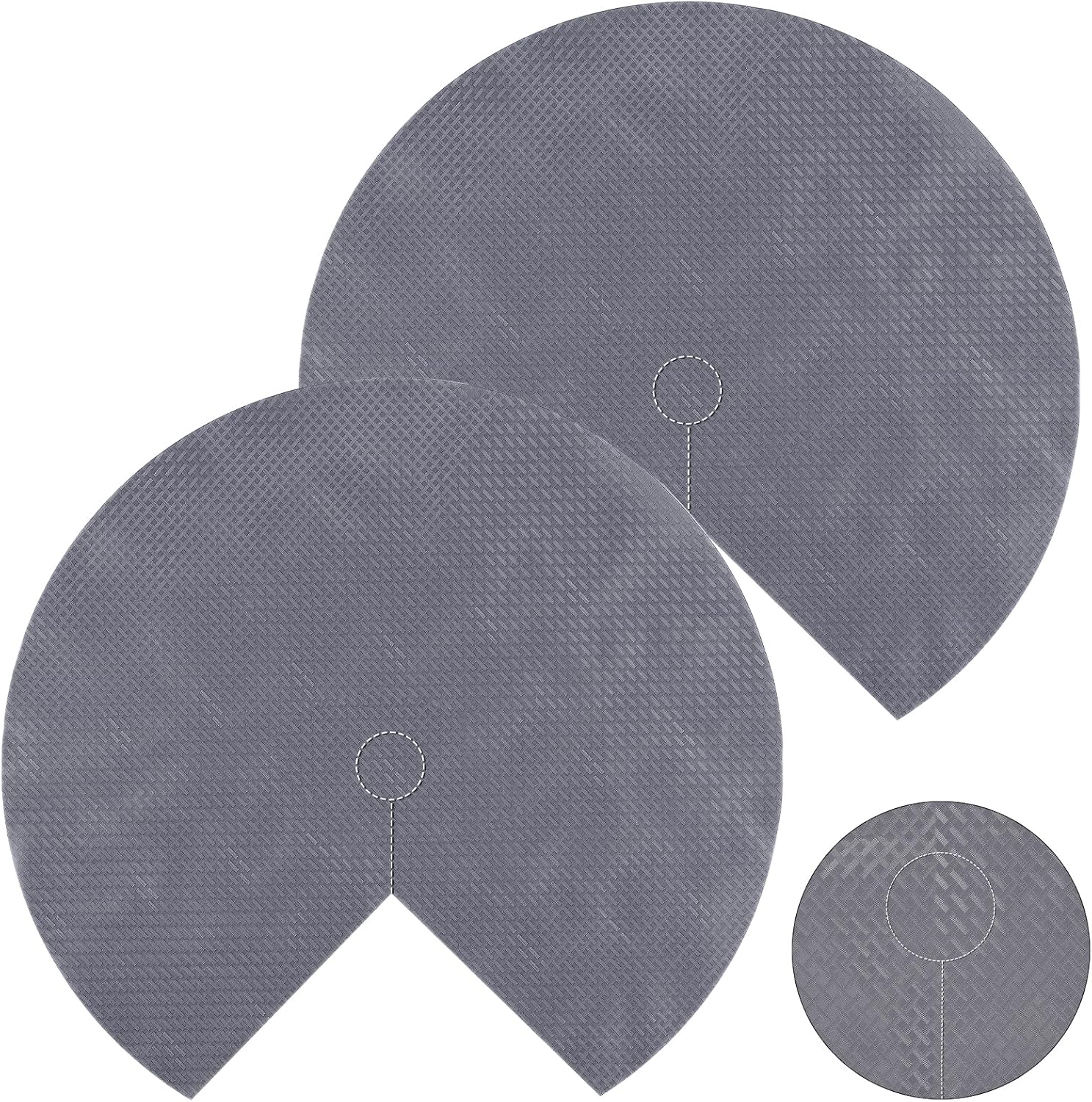 SiliFine 2 Pcs Lazy Susan Shelf Liner 31 Inch Non Adhesive Circle Kitchen Liners