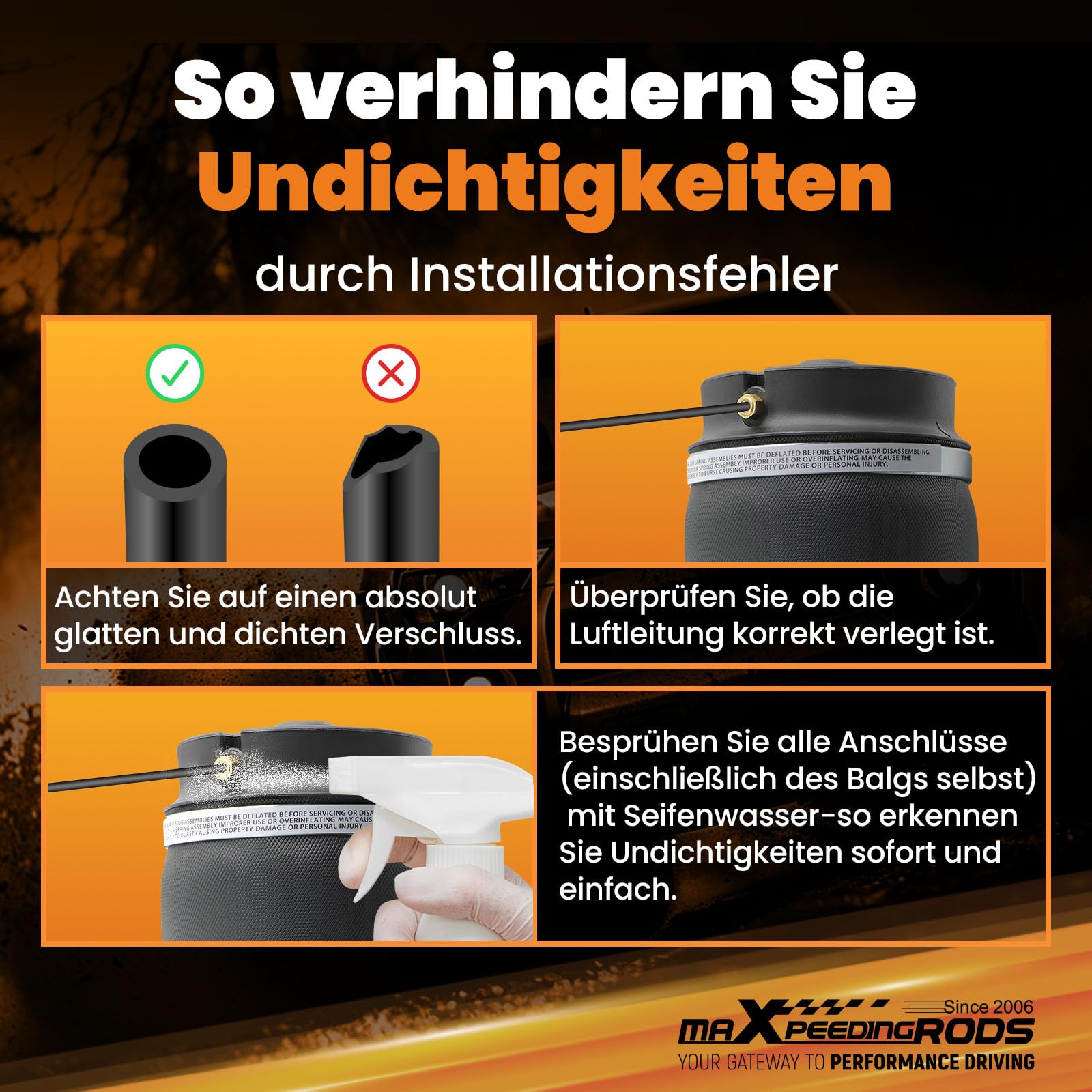 maXpeedingrods Luftfederung Luftfeder Hinten Paar für GL-Klasse M-Klasse W164 X164 4matic