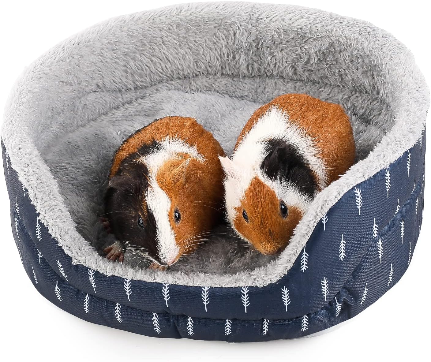 ONEJU Guinea Pig Bed, Guinea Pig Oval Cuddler, Rabbit Bed, Bunny Bed