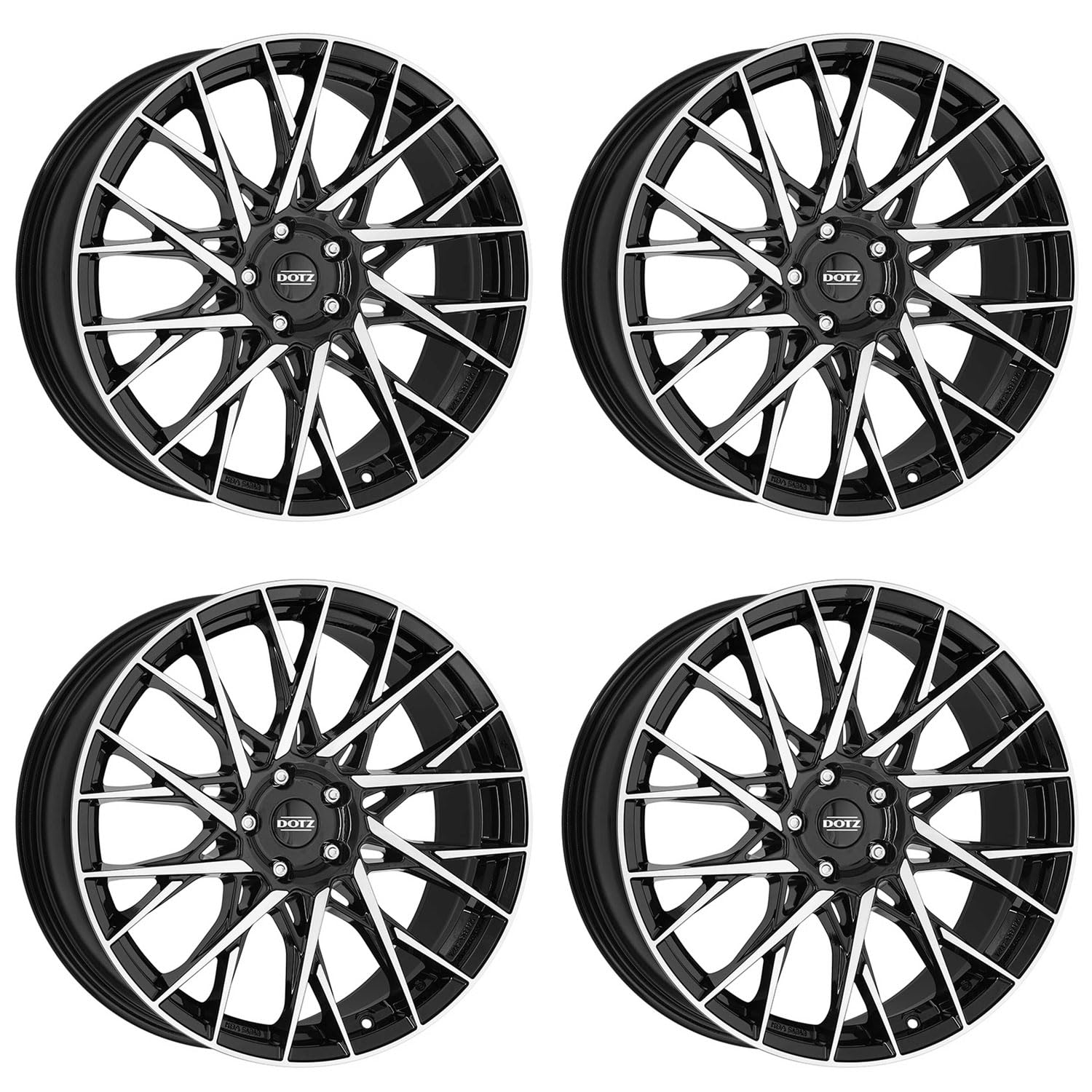 4x Dotz cerchi in alluminio Fuji dark 7.5Jx19 ET48 5x112