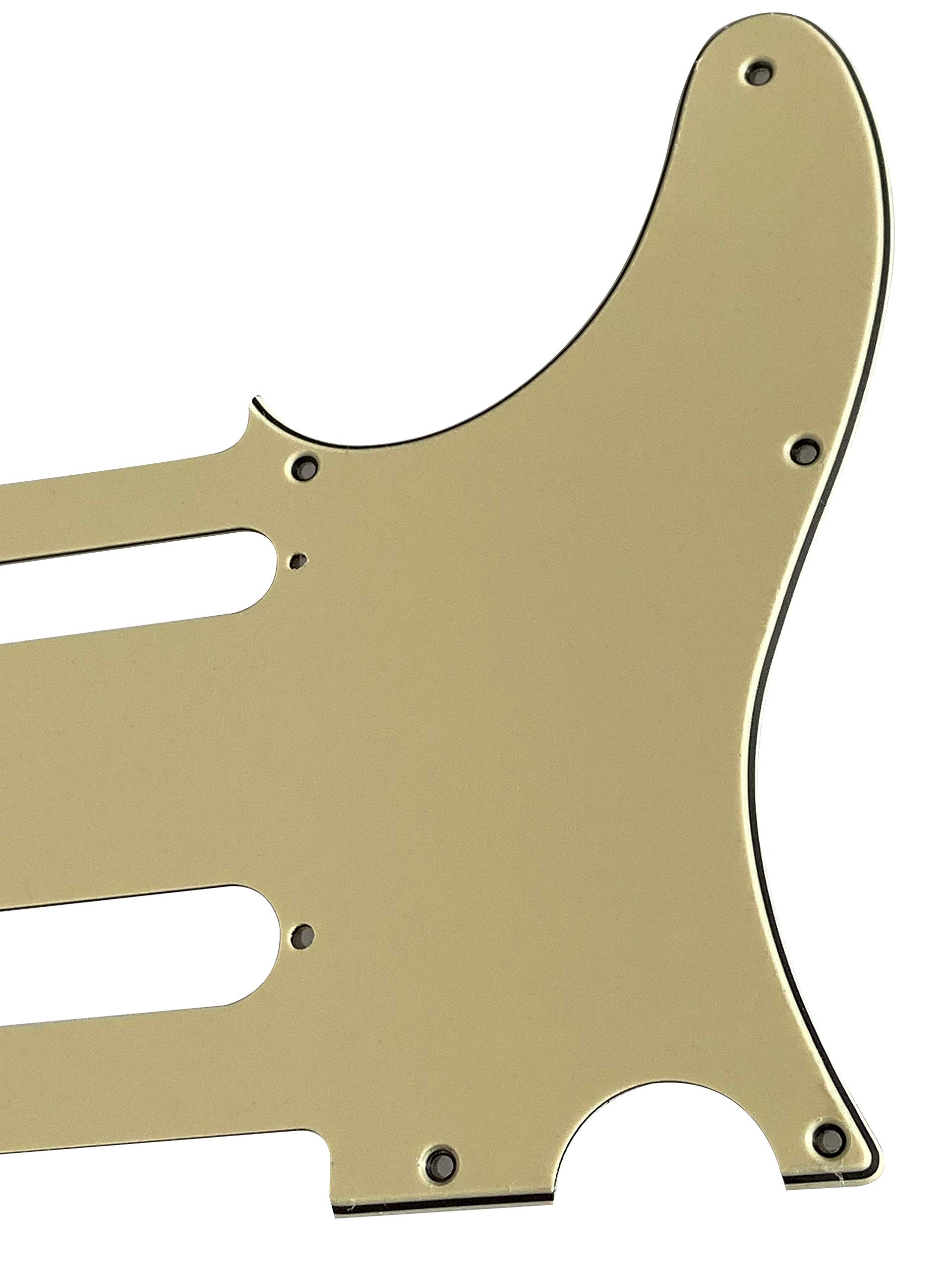 For Telecaster Nashville Tele SS Style Guitar Pickguard Scratch Plate (3 Ply Vintage Yellow)