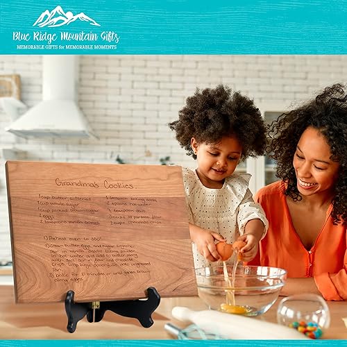 Miniatura 5 de Blue Ridge Mountain Gifts Tabla de cortar recetas grabada con láser personalizada, tabla de cortar de madera, regalo personalizado para papá, ideal
