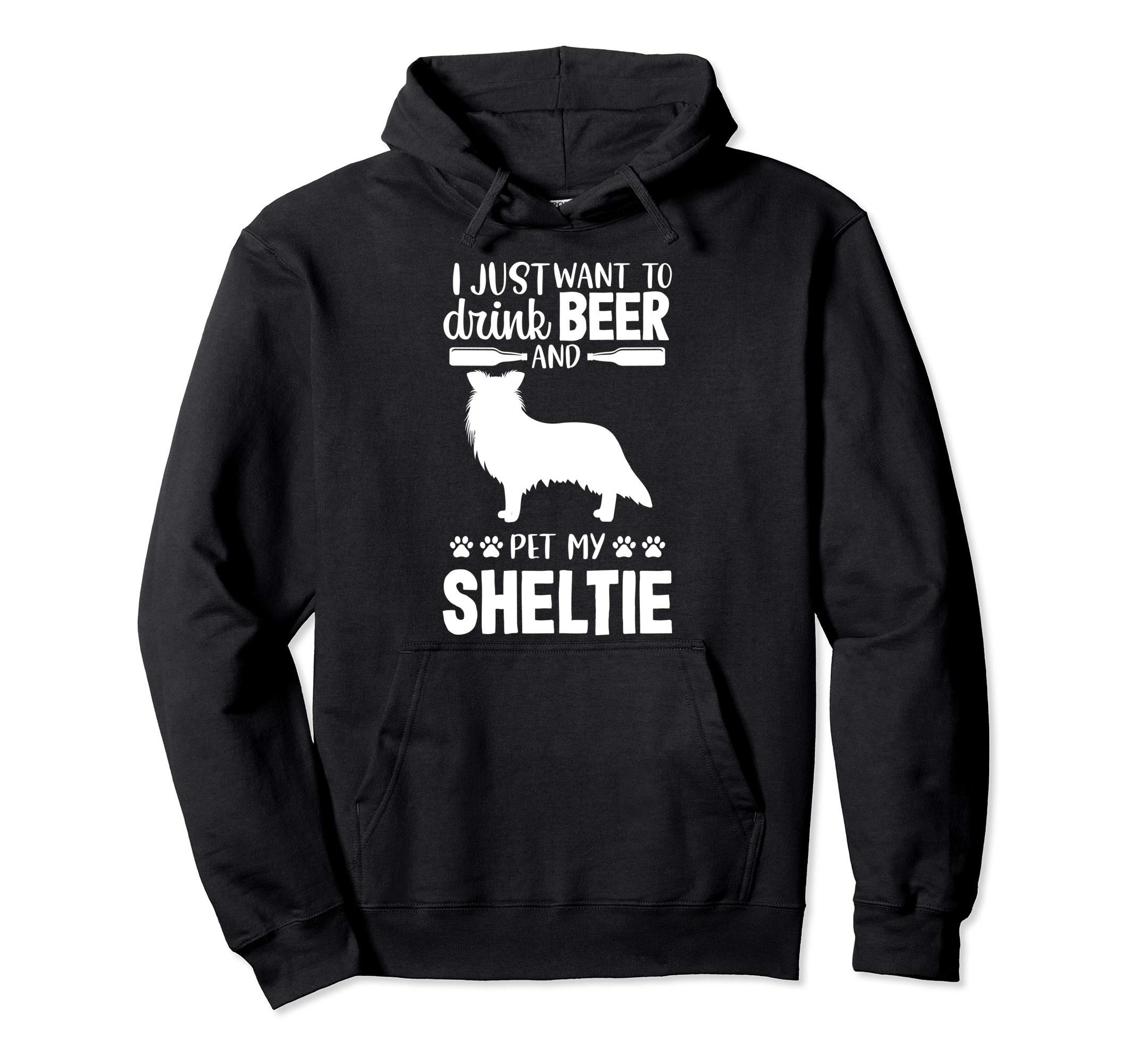 Sheltie Sheepland Beer Puppy Dog Lover Owner Gift women men Pullover Hoodie