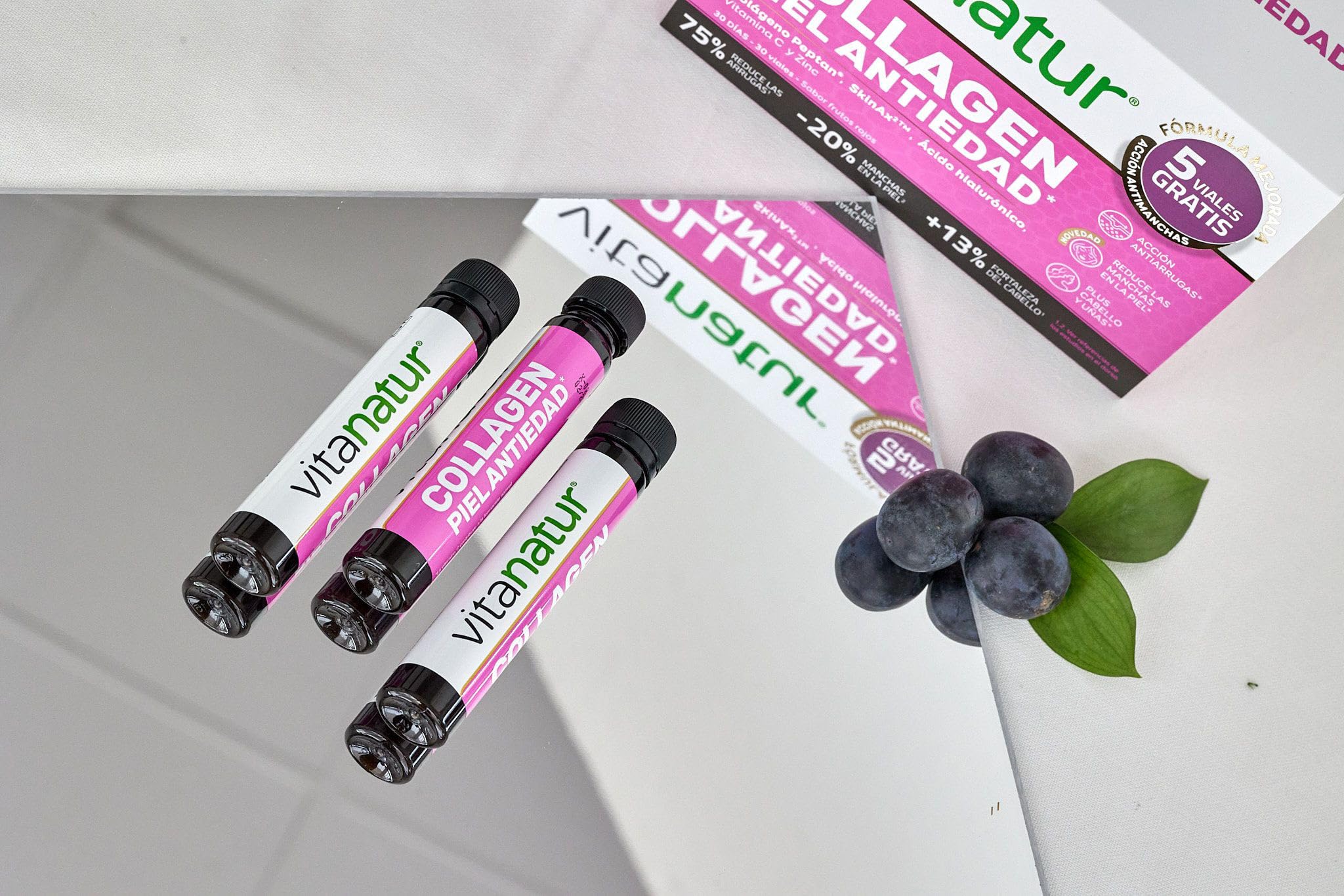 Vitanatur - Collagen Piel, Complemento Alimenticio, 25+5 Viales