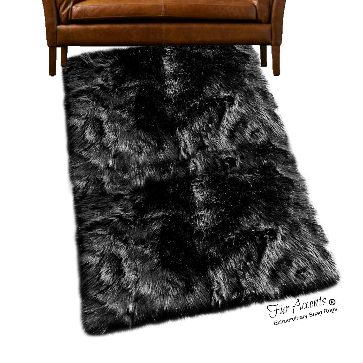 Huge Black Fur Rug