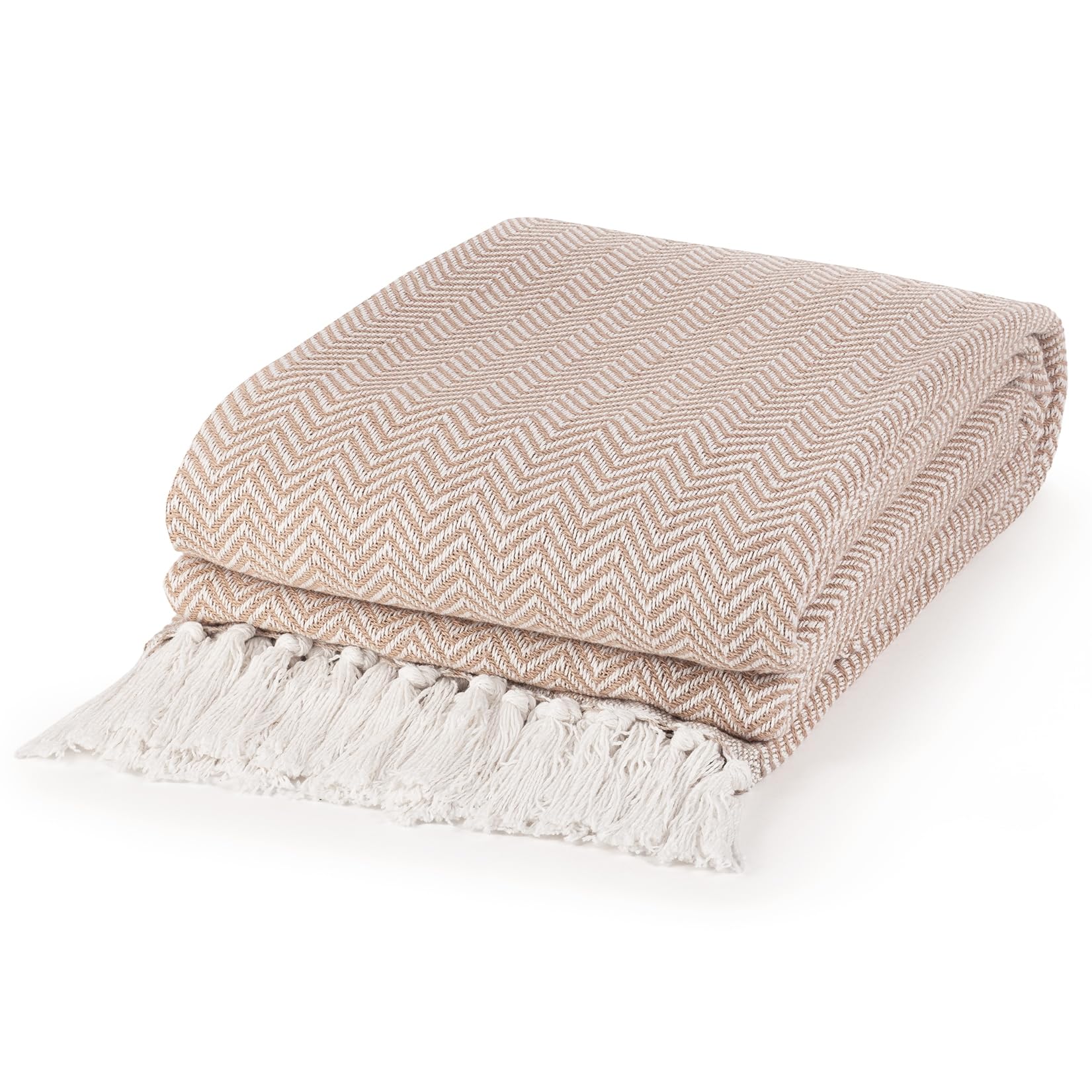 Ehc Tan Cotton Sofa Throws Large 3 Seater, Sofa Cover 3 Seater, Throw Blanket, Couch Settee Throw 180 X 300Cm