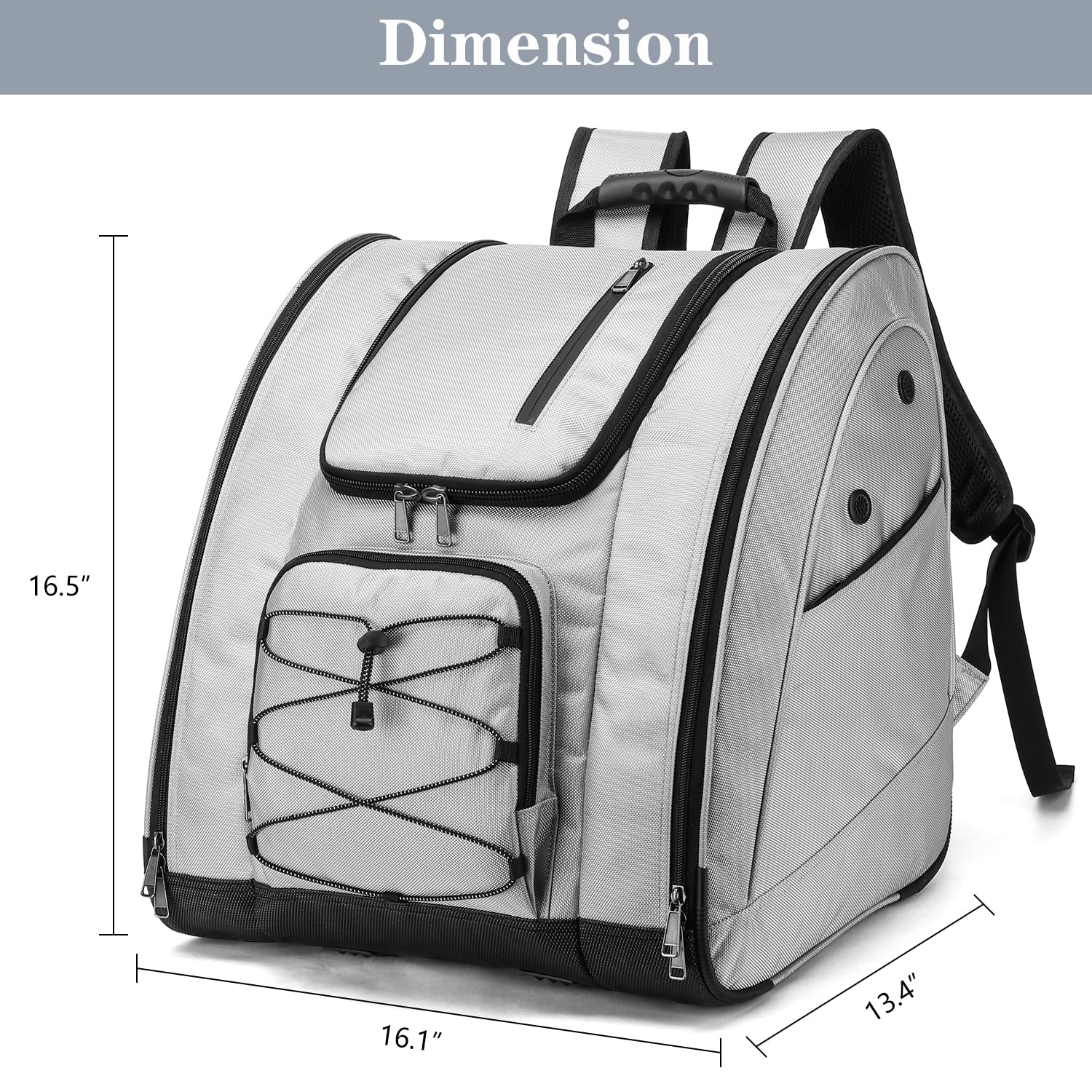 Sac à dos pour bottes de ski pour homme ou femme 50 L - Sac de voyage pour chaussures de ski, skate, lunettes, gants, accessoires de ski