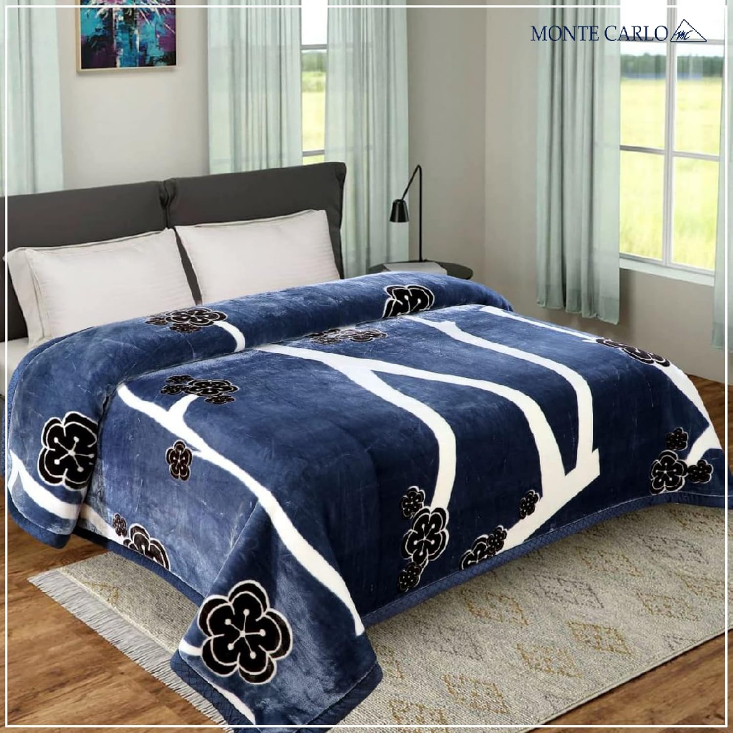 Buy Monte Carlo Blanket Double Ply, Double Bed Size, Super Soft