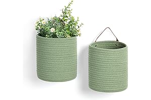 Charming Woven Fern Hanging Baskets