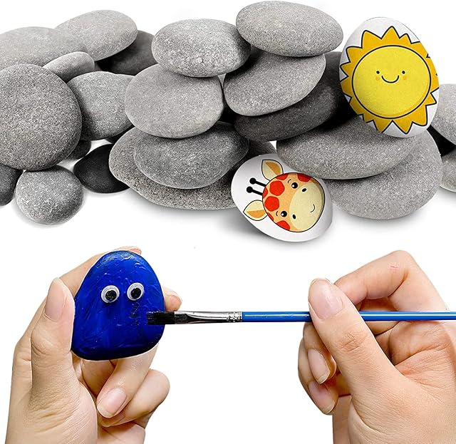 Painting Rocks Large Pebbles for Art and Craft Painting 8PCS Natural River Stone Smooth Rock Painting Stones