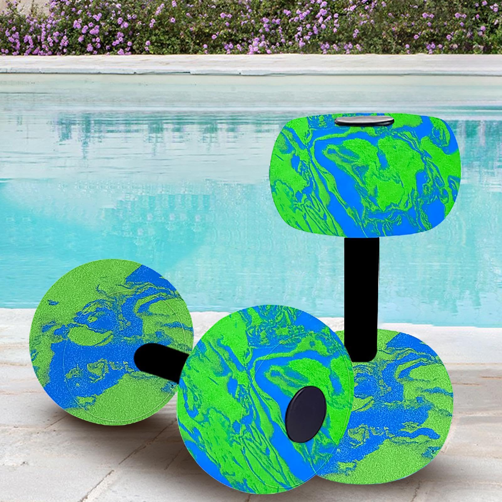 Poids de piscine antidérapants 2 pièces aqua-aérobic fitness adultes enfants natation extérieur