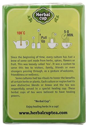 Herbal Cup Ayurveda Moringa Tea, Organic Turmeric, No Caffeine Herbal Teas (16 Count, Pack of 1)