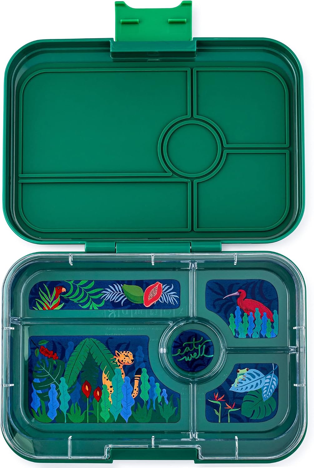 Yumbox Tapas Lunch Box Bento 5 Scomparti A Tenuta Stagna - Verde Palma 24x17,5 Cm