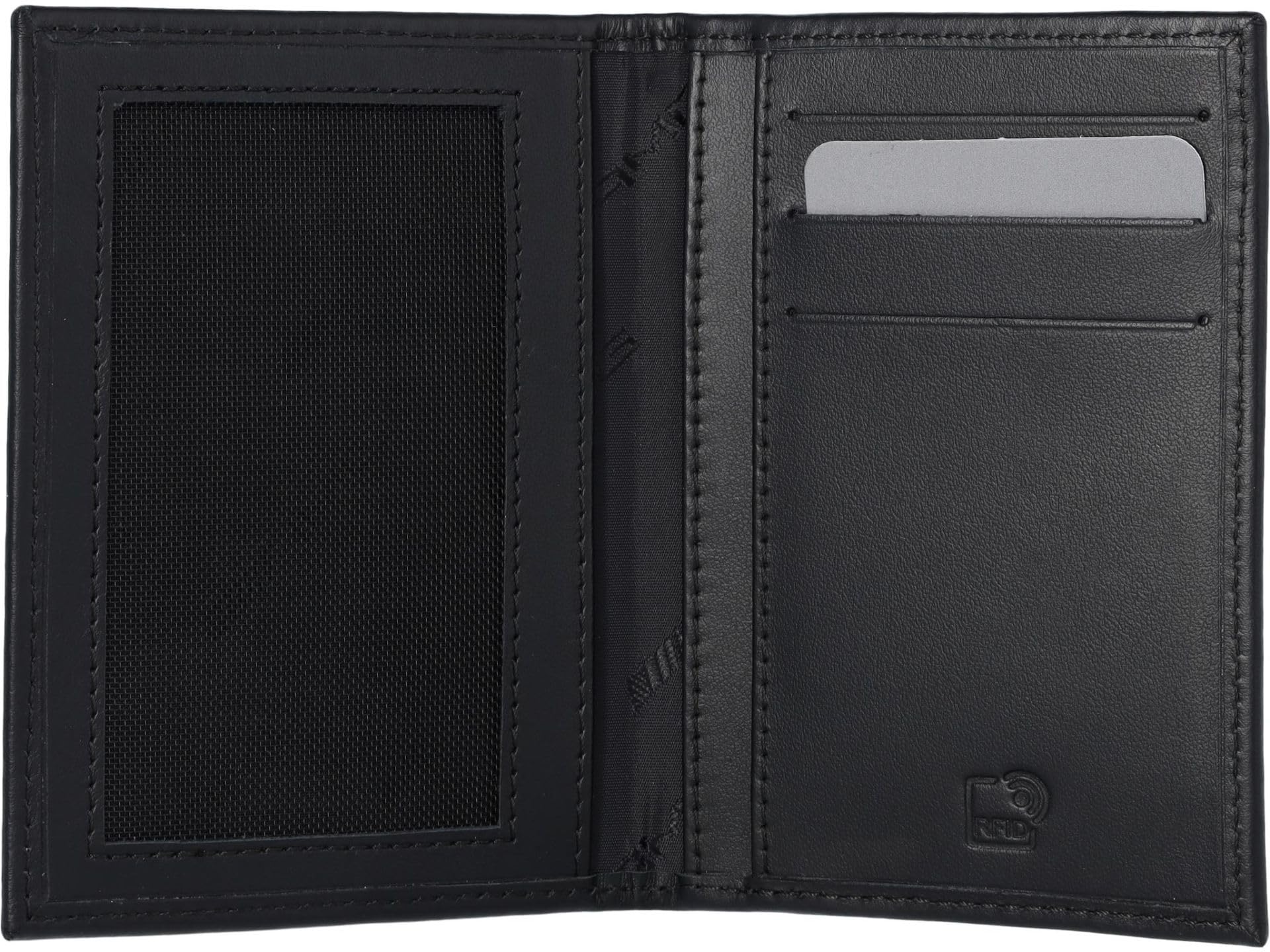 Mercedes-Benz Etui na okulary AMG z czarnej skóry bydlęcej z ochroną RFID 12x8,5cm