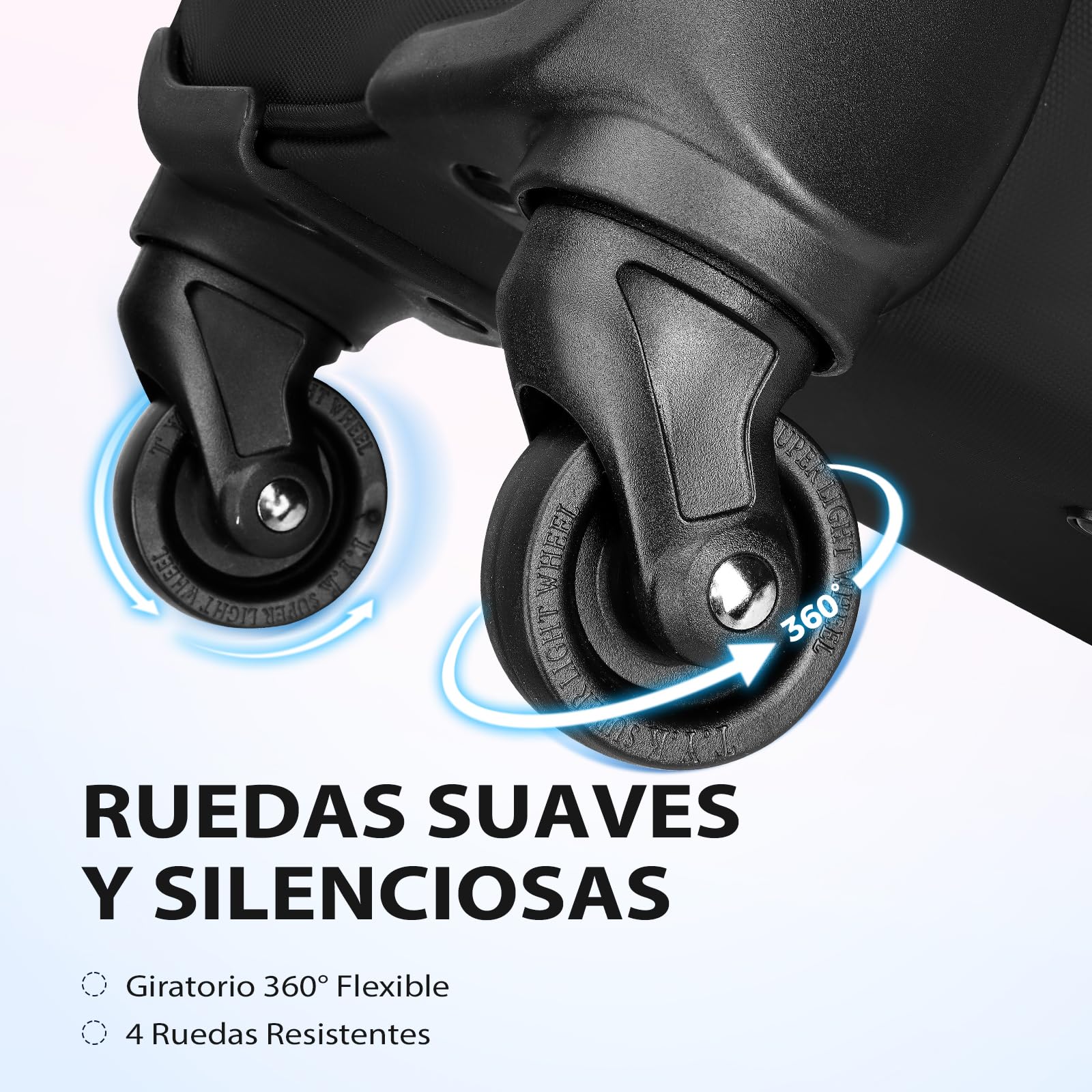 Ytonet Maletin con Ruedas para Mujer, Maletin con Ruedas Trabajo Antirrobo Gran Capacidad 47L Bolsa de Viaje para Portatil 17.3 Pulgadas con Candado TSA, para Trabajo, Viajes, Negocios, Negro