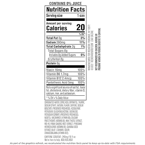 Miniatura 2 de Rockstar Pure Zero - Bebida energética sabor a sandía y kiwi paquete de 12 latas de 16onzas