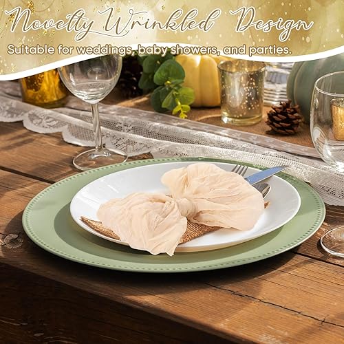 Miniatura 7 de Mixweer 50 servilletas de gasa de 20 x 20 pulgadas, servilletas de algodón de gasa arrugada, servilletas de tela de queso, servilletas de tela