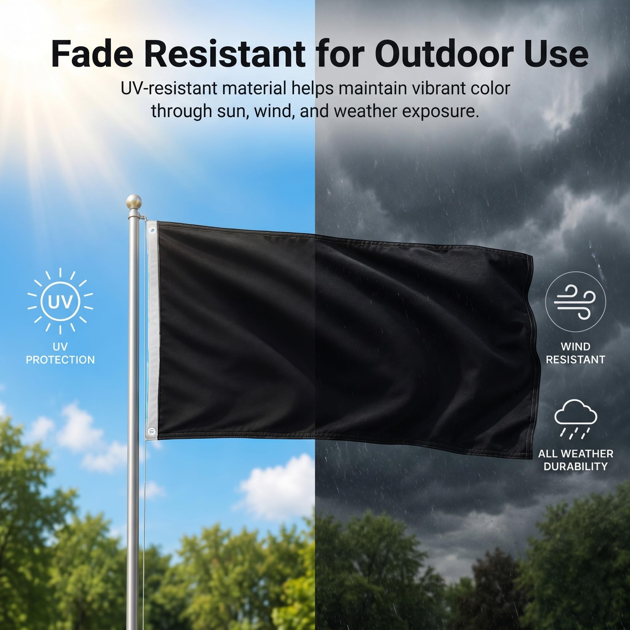 Amazon.com : DMSE Solid Black Flag, 2x3 Flag, UV Resistant, Fade