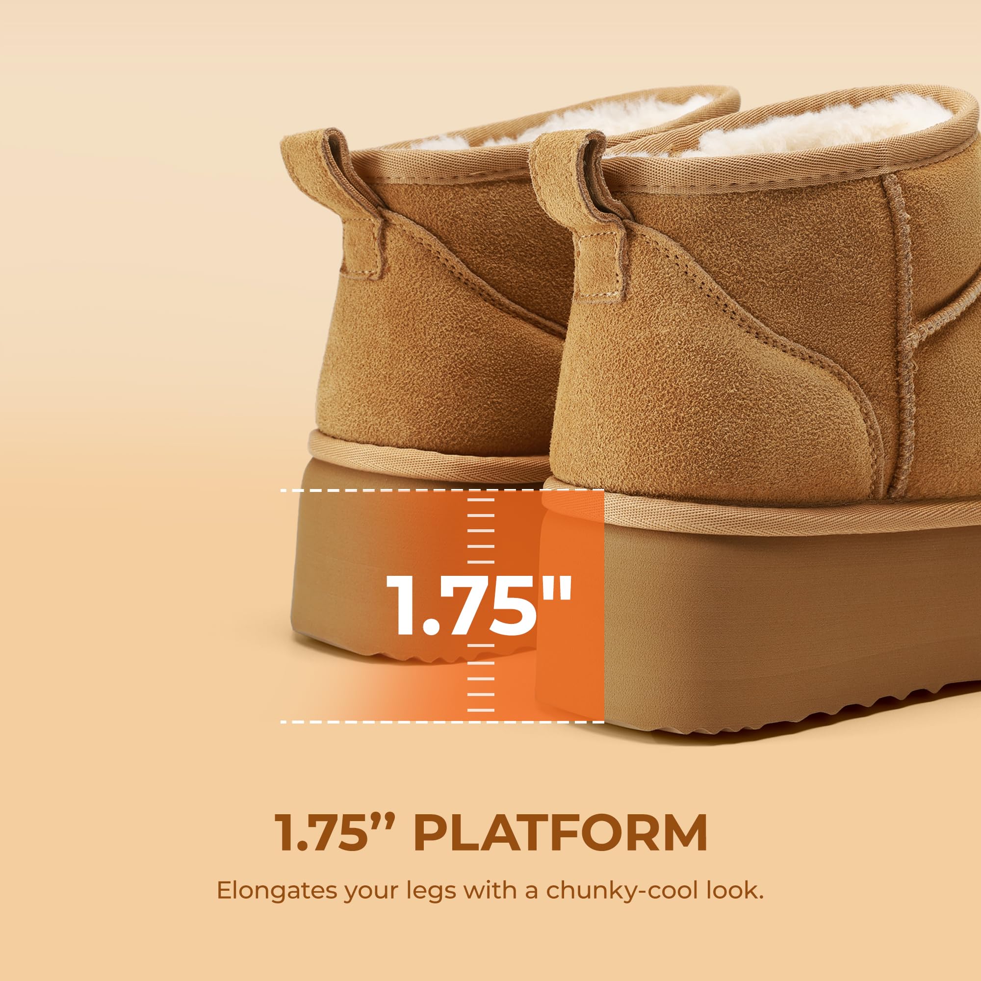 DREAM PAIRS FuzzyClassic Mini Stivale con Piattaforma Stivali da Neve Invernali Donna Stivali con Durevole Caldo Impermeabile Neve Stivale da Donna