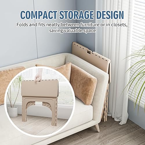 Miniatura 4 de UNICOO Juego de mesa y sillas plegables para niños, mesa y sillas plegables para niños, mesa de actividades plegable, mesa de picnic portátil, ideal